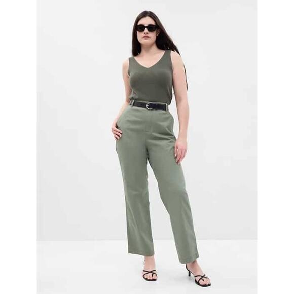 GAP Girlfriend Khaki Olive Green sz 8 womens Careerwear workwear uniform - Picture 2 of 11